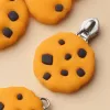 Orange cookie-shaped pendant, cute dessert-style keychain decoration Application Scenario